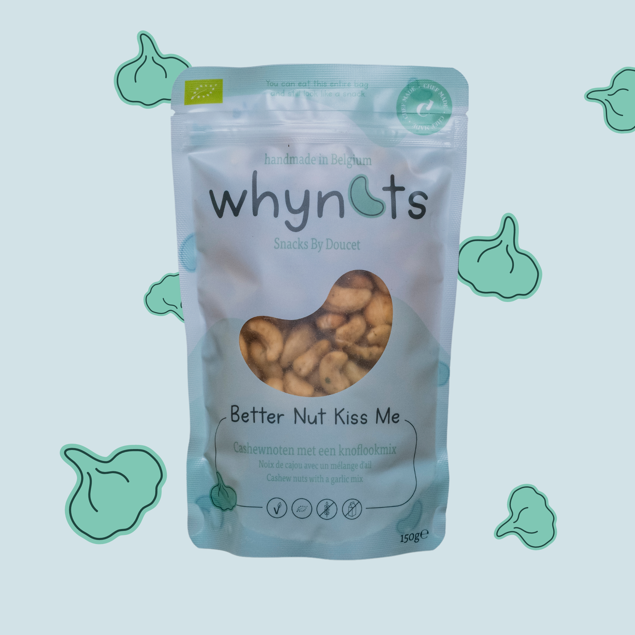 Cashews with garlic & chives (organic)