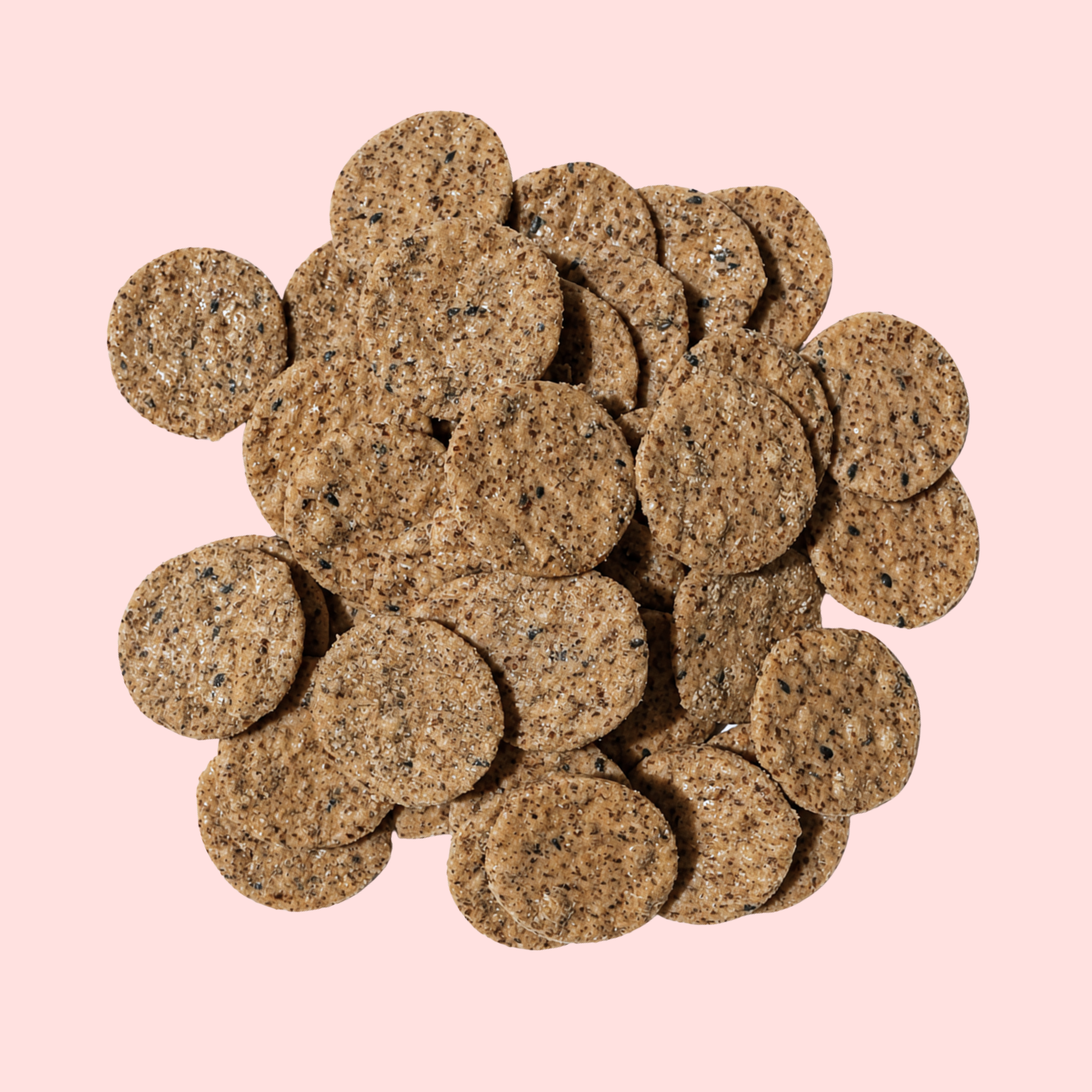 Crackers with sesame and pepper